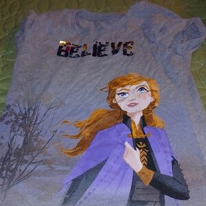 Disney Kids T-Shirt - Gray with Purple and Black Accents